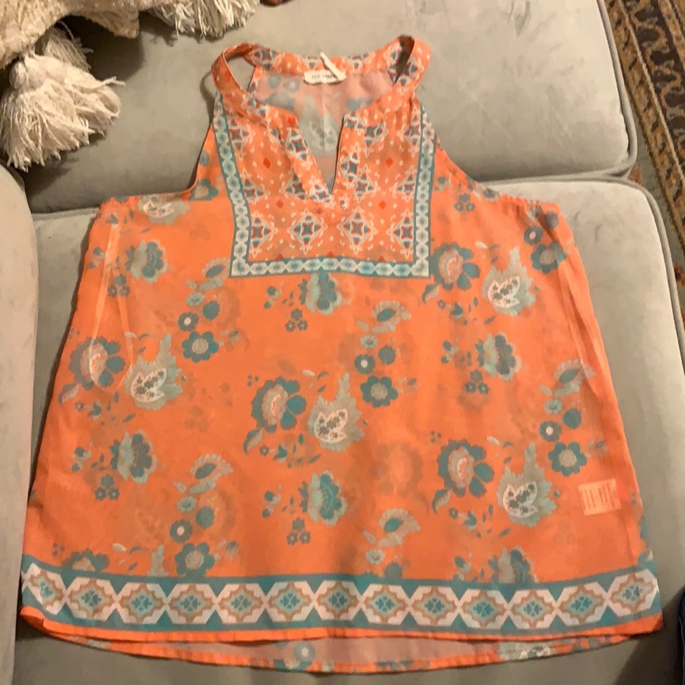 Beautiful sz. Small sheer tank top. Blu Pepper boutique purchase.